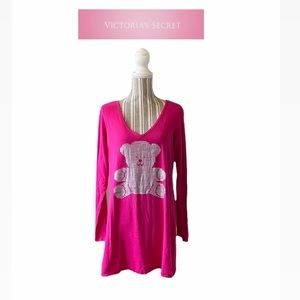 VICTORIA’S SECRET  V-neck Long Shirt Sleepwear L